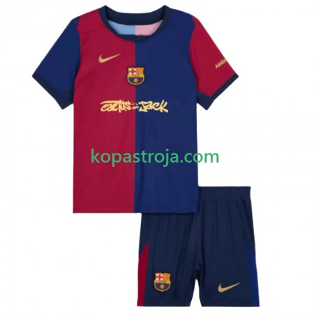 Billiga Fotbollströjor FC Barcelona TRAVIS SCOTT Barn Hemma tröja 2024/25 Kortärmad
